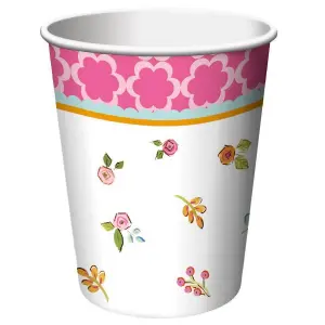 Creative Party Paper Party Cup (Pack of 8) White/Pink (One Size)