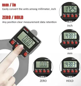 Lumberjack LCD Digital Height Depth Gauge Electronic Caliper Magnetic Ruler Tool 0- 85mm