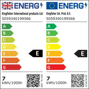 Diall 6.1W Neutral white LED Utility Light bulb, Pack of 3