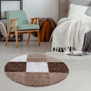 Myshaggy Collection Rugs Geometric Design  381 Brown