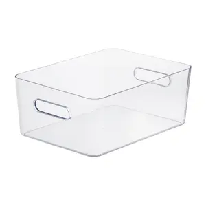 SmartStore Compact Transparent Plastic Stackable Storage crate (H)15.5cm (W)28.7cm (D)41cm