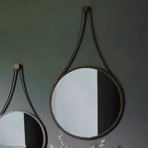 Henriqueta Metal Flat Wall Mirror 91.5 cm H x 51 cm W