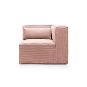 Doris Corner Unit Module in Pink Cord Chenille