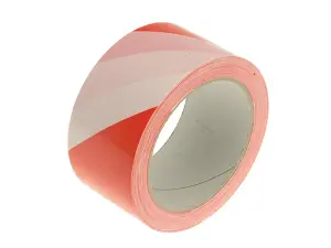 Faithfull 00225033RWTB Professional Self-Adhesive Hazard Tape Red/White 50mm x 33m FAITAPEHAZRW