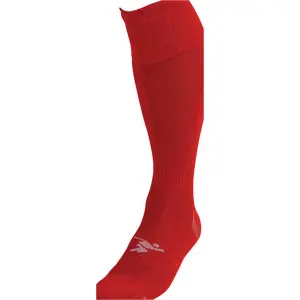 ADULT SIZE 7-11 Pro Football Socks - PLAIN RED - Ventilated Toe Protection