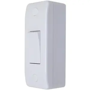 Architrave Light Switch, 1 Gang 2-Way, White