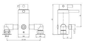 Dual Control Thermostatic Concealed Shower Mixer Valve - 137mm to 150mm Centres