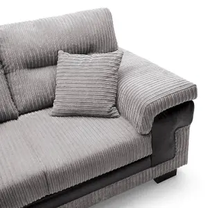 Samson Corner Sofa in Grey Left Facing