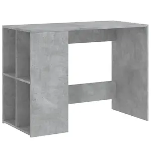 Berkfield Desk Concrete Grey 102x50x75 cm Engineered Wood