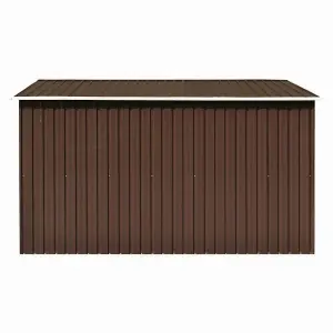 Berkfield Garden Shed 257x298x178 cm Metal Brown