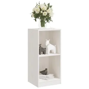 Berkfield Side Cabinet White 35.5x33.5x76 cm Solid Pinewood