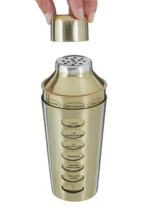 Maison by Premier Recipe Brushed Brass Cocktail Shaker