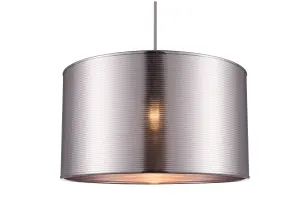 GoodHome Tectit Chrome effect Pendant Light shade (D)35cm