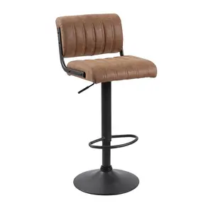 Cholet Puttney Height Adjustable Swivel Bar Stool (Set of 2) Brown