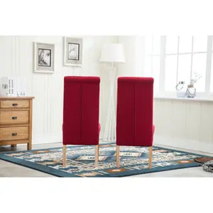 Anya Upholstered Dining Chair (Set of 2) Red