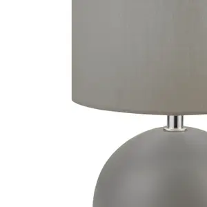 Lighting Collection Grey Ceramic Table Lamp