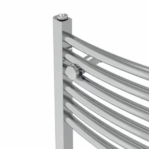 Right Radiators 1800x600 mm Curved Heated Towel Rail Radiator Bathroom Ladder Warmer Chrome