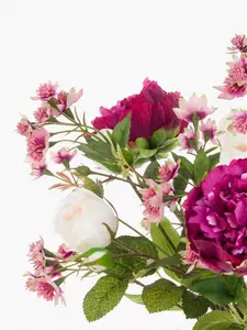 Floralsilk Artificial Peony, Rose & Astrantia In Vase