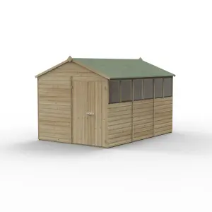 Beckwood 8x12 Apex Shed - 6 Windows - Double Door