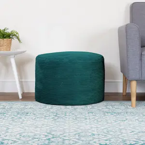 icon Frankie Corduroy Bean Bag Pouffe Teal Green Large Cord Footstools