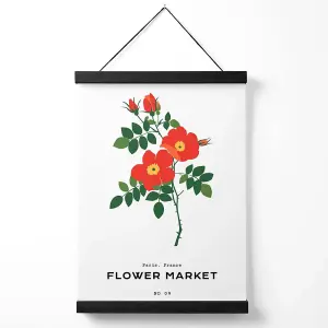 Orange Cosmos Plant Flower Market Simplicity Medium Poster with Black Hanger