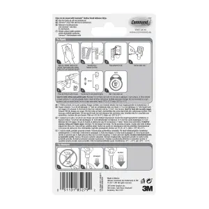 3M Command External Decorating Clear & white Adhesive clip, Pack of 20