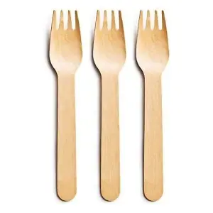 400pcs Biodegradable Wooden Forks