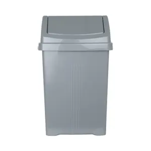 Wham Casa 1x 50L Swing Bin Silver