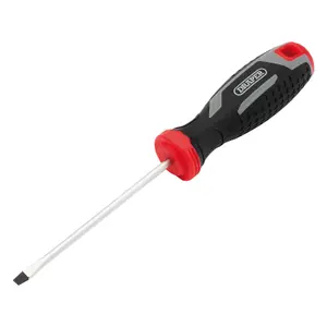 Draper Slotted Soft Grip Screwdriver, SL4 x 100mm 13386