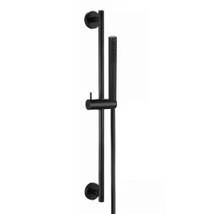 ENKI Dune Black Contemporary Brass Thermostatic Shower Slider Rail Kit