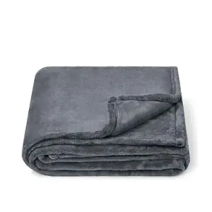 Brand Lab Fleece Blanket Charcoal (One Size)