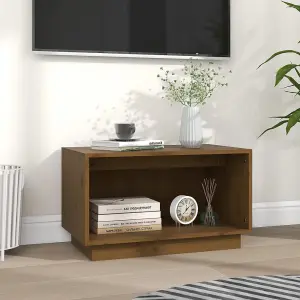 vidaXL TV Cabinet Honey Brown 60x35x35 cm Solid Wood Pine