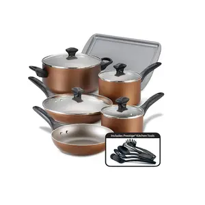 Farberware Copper Dishwasher Safe Non-Stick Sturdy Cookware Set Pack of 11