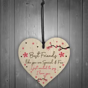 Best Friends Gift Wood Heart Friendship Gift Birthday Gift For Her Women Gift