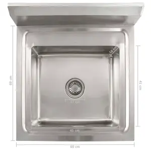 Berkfield Kitchen Sink Single Basin Stainless Steel