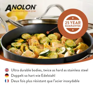 Anolon Nouvelle Luxe Black Round Aluminium Induction Suitable Non-Stick Open Skillet Frying Pan 30cm