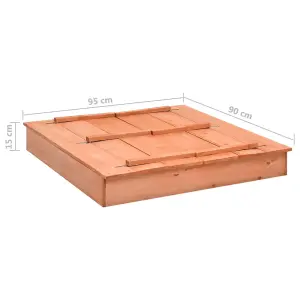 Berkfield Sandbox Firwood 95x90x15 cm