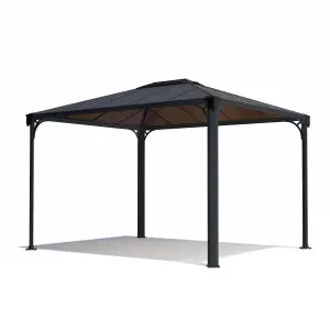 Palram - Canopia Martinique Grey Rectangular Gazebo, (W)3.6m (D)2.96m - Assembly required