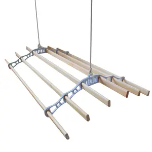 Wood Wall-Mounted Drying Rack