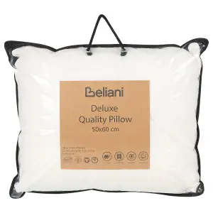 Set of 2 Pillows TRIGLAV Low 50 x 60 cm White