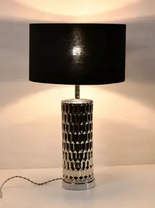 Lighting123 Hollywood Table Lamp E27 Bulb Cap for Living Room Bedroom Office