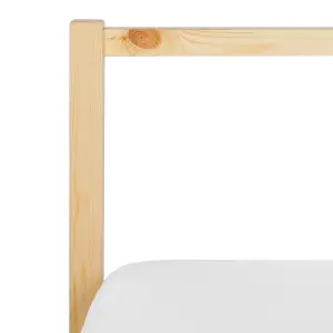 Wooden EU Double Size Bed Light VANNES