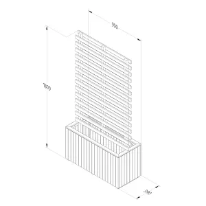 Wooden Garden Living Screen Planter