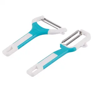 Ashley - 2pc Stainless Steel Fruit & Vegetable Peeler Set - Blue