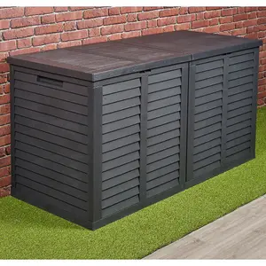 URBNLIVING Large 750L Garden Storage Outdoor Box Plastic Utility Chest Unit Box Waterproof