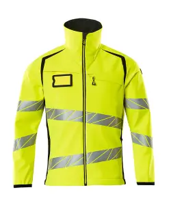 Mascot Accelerate Safe Softshell Jacket (Hi-Vis Yellow/Black)  (XXXX Large)