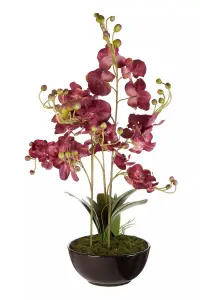 Fiori Purple Orchid Plant Artificial Plant Foliage