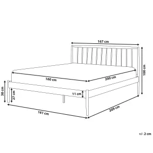 Metal EU King Size Bed White MAURS