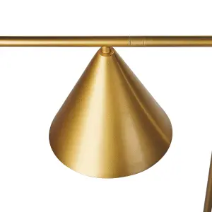 Beliani Modern Metal Floor Lamp Gold MOCAL