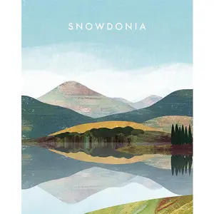 Henry Rivers Snowdonia Canvas Print Multicoloured (40cm x 30cm)